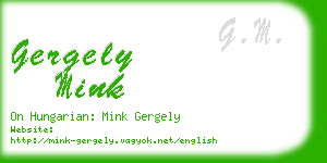 gergely mink business card